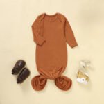 Long Sleeve Knotted Sleeping Gown - Image 4