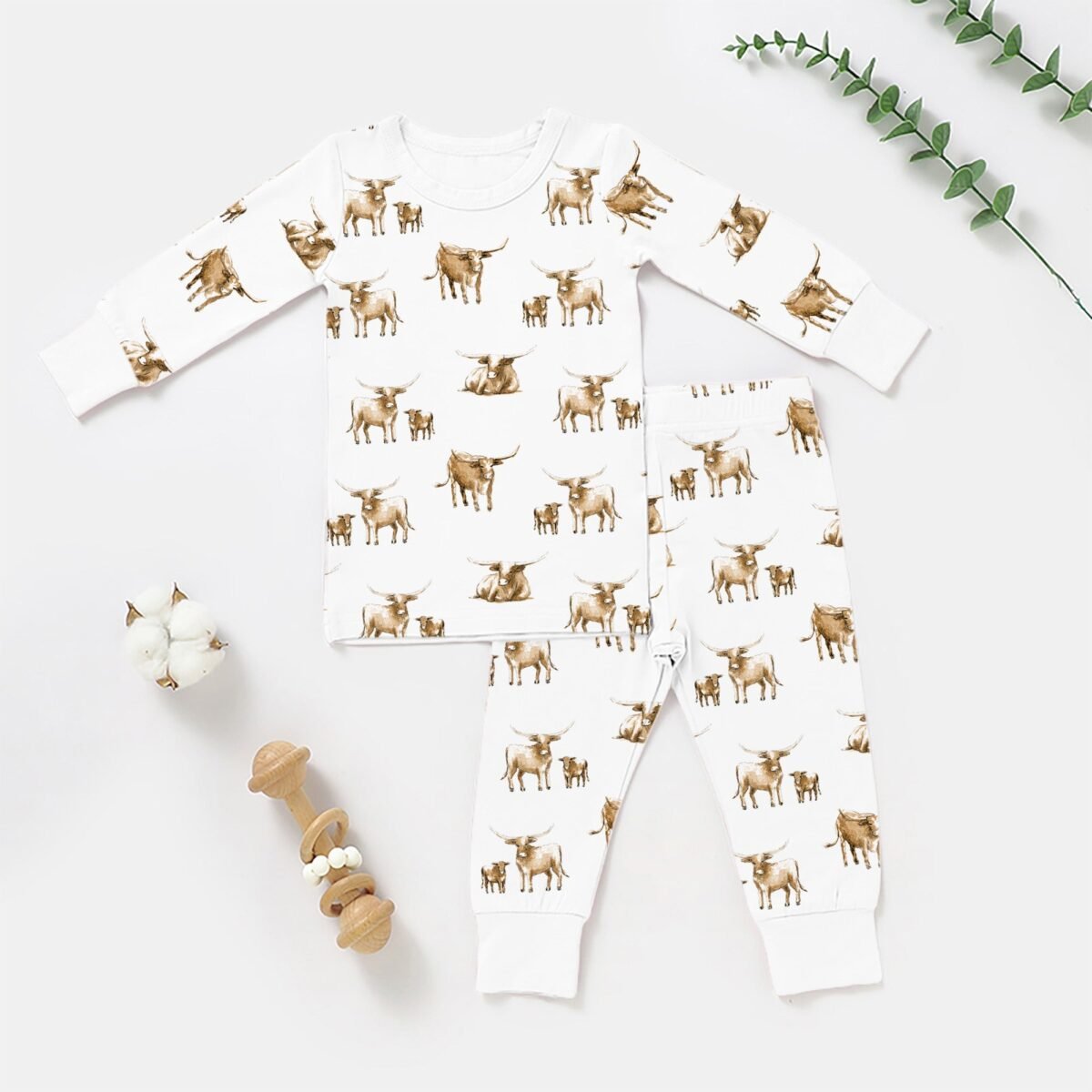 Long sleeve 2 piece bamboo pajama set - image 4