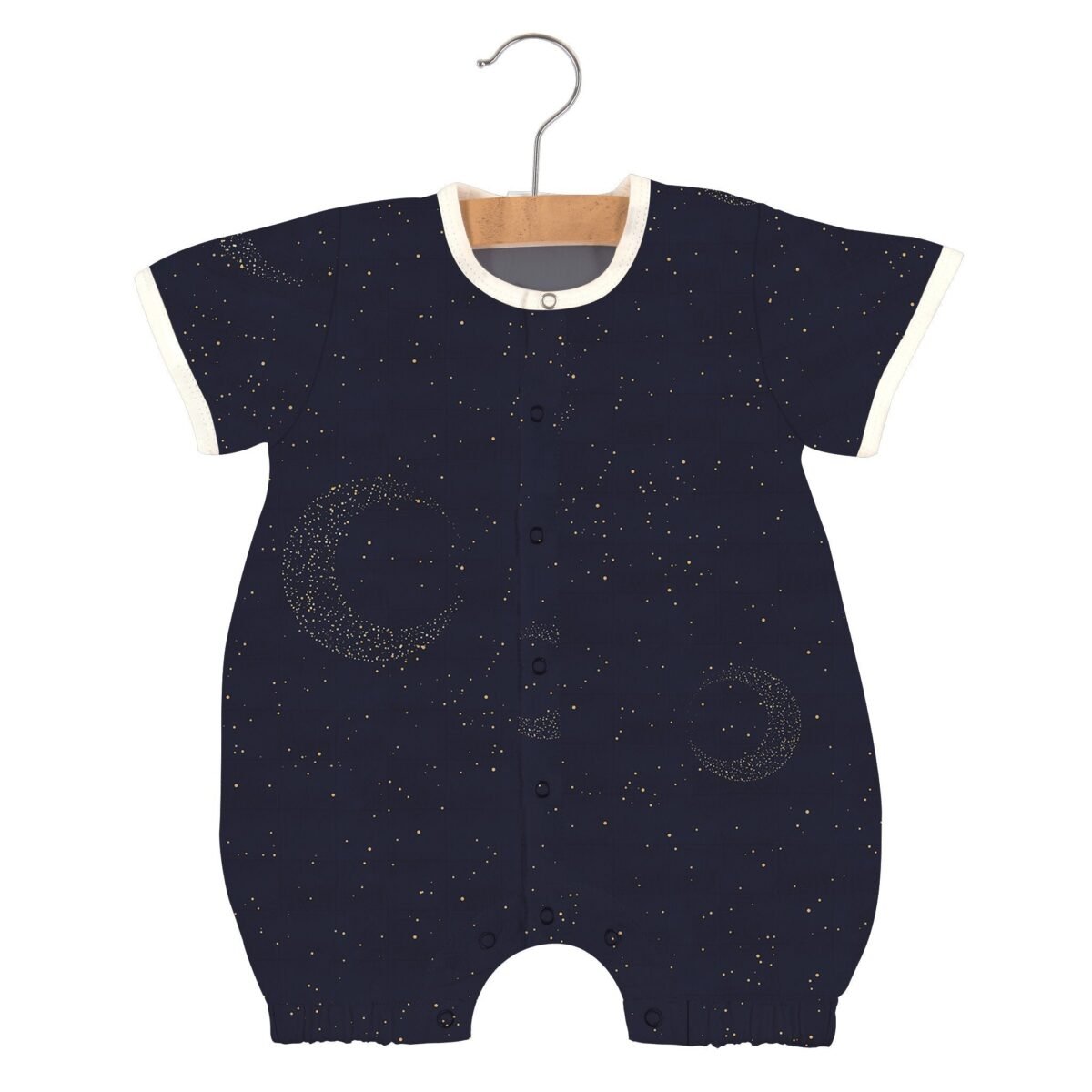 Midnight moon bamboo newcastle mini romper - image 1