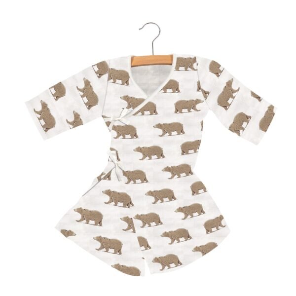 "Dreamy Bamboo Bear Robe - Snuggle Edition is the perfect bedtime companion for your newborn, made from soft bamboo fabric for cozy snuggles. Embrace the warmth with this adorable Bear Robe."