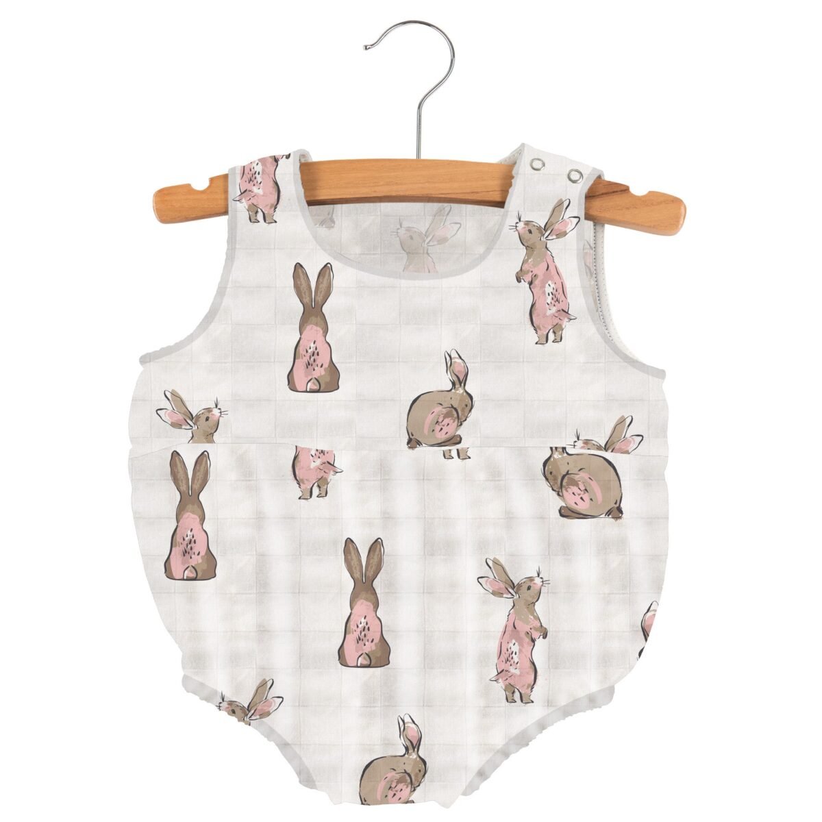 Powder pink bunnies bamboo newcastle mini bubble | cloudybébé baby product
