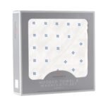 Periwinkle Diamond Polka Dot Bamboo Hooded Towel and Washcloth Set - Image 3