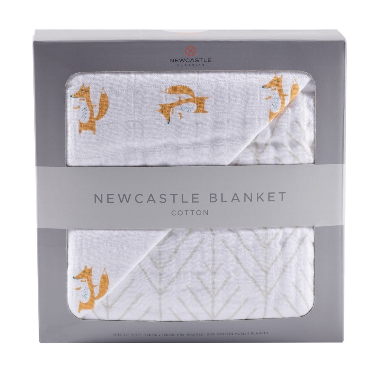 Fancy fox and forrest arrow cotton muslin newcastle blanket | cloudybébé baby product