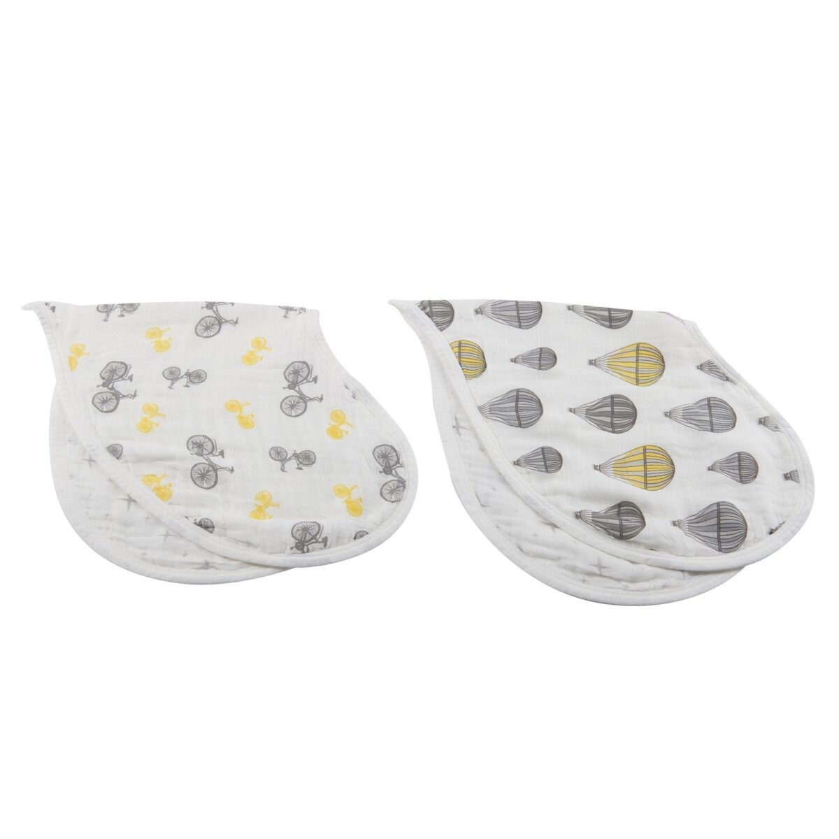 Traveler bamboo heart bibs 2pk | cloudybébé baby product