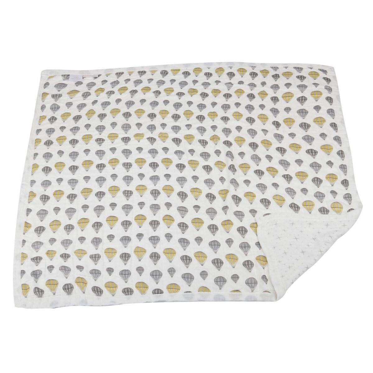 Hot air balloon and northern star bamboo muslin newcastle blanket | cloudybébé baby product