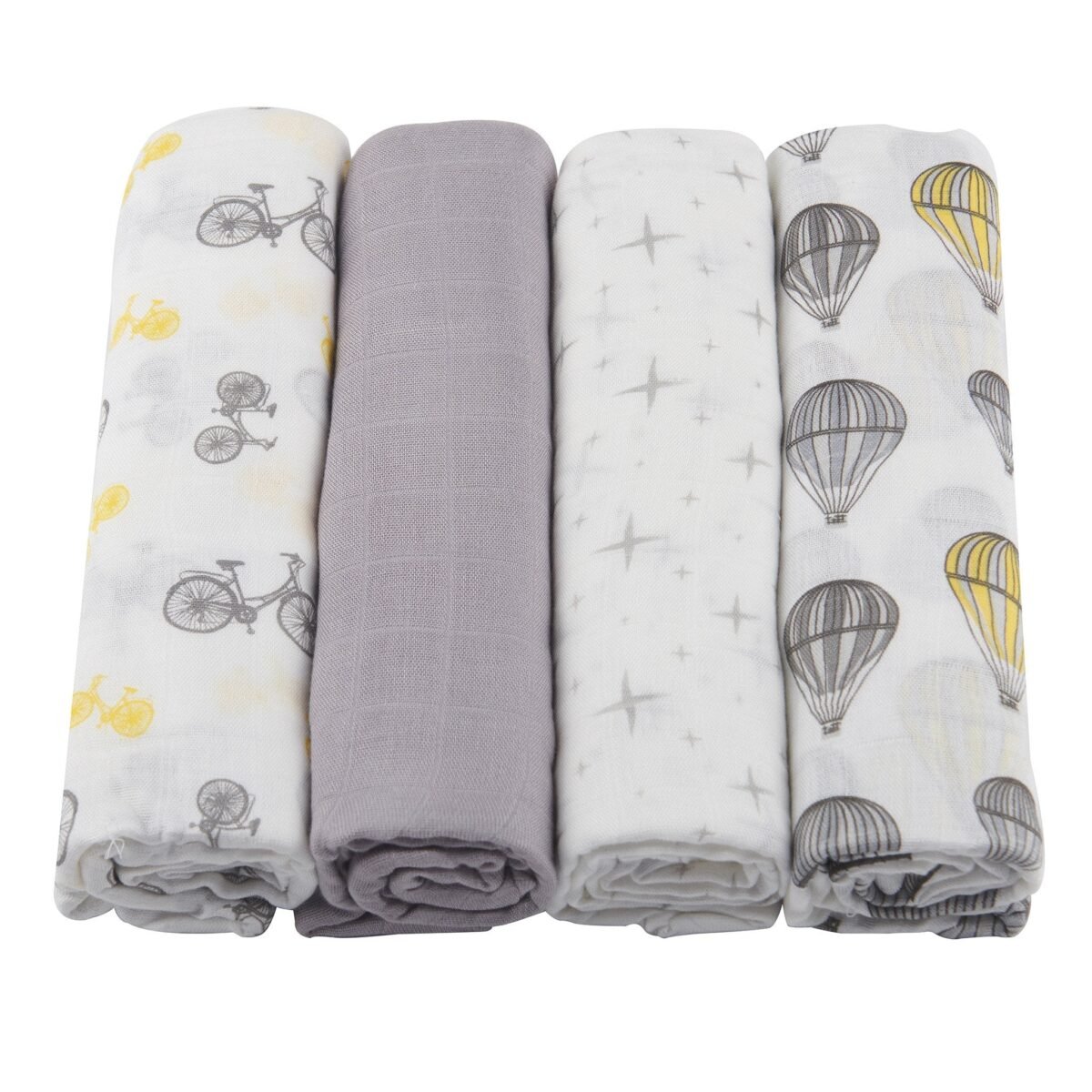 Traveler bamboo muslin swaddle 4pk | cloudybébé baby product