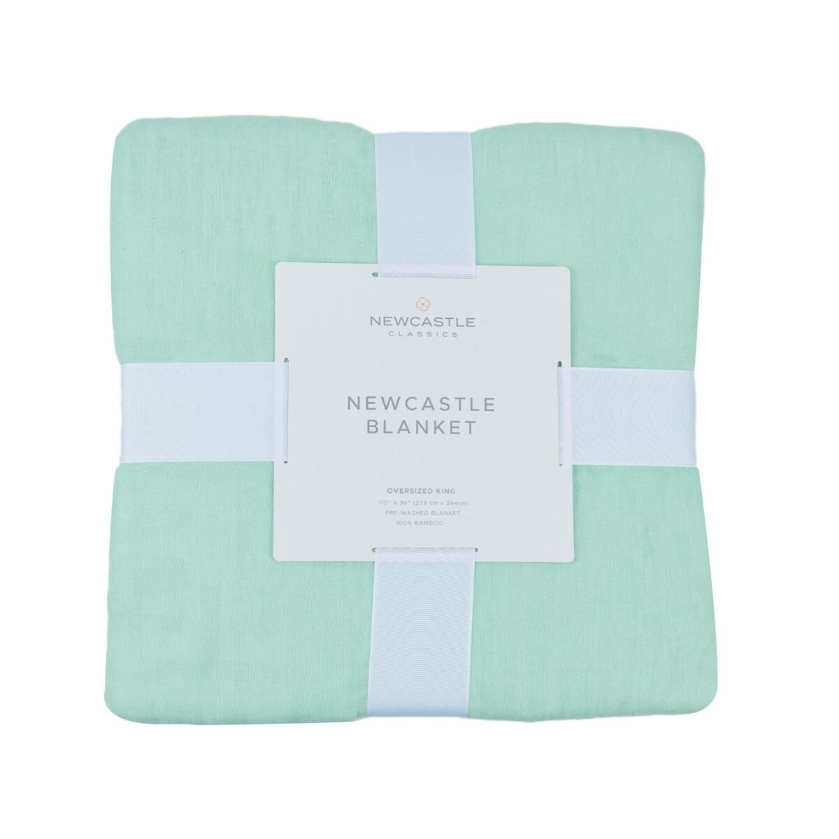 Seafoam green oversized queen bamboo bed blanket | cloudybébé baby product