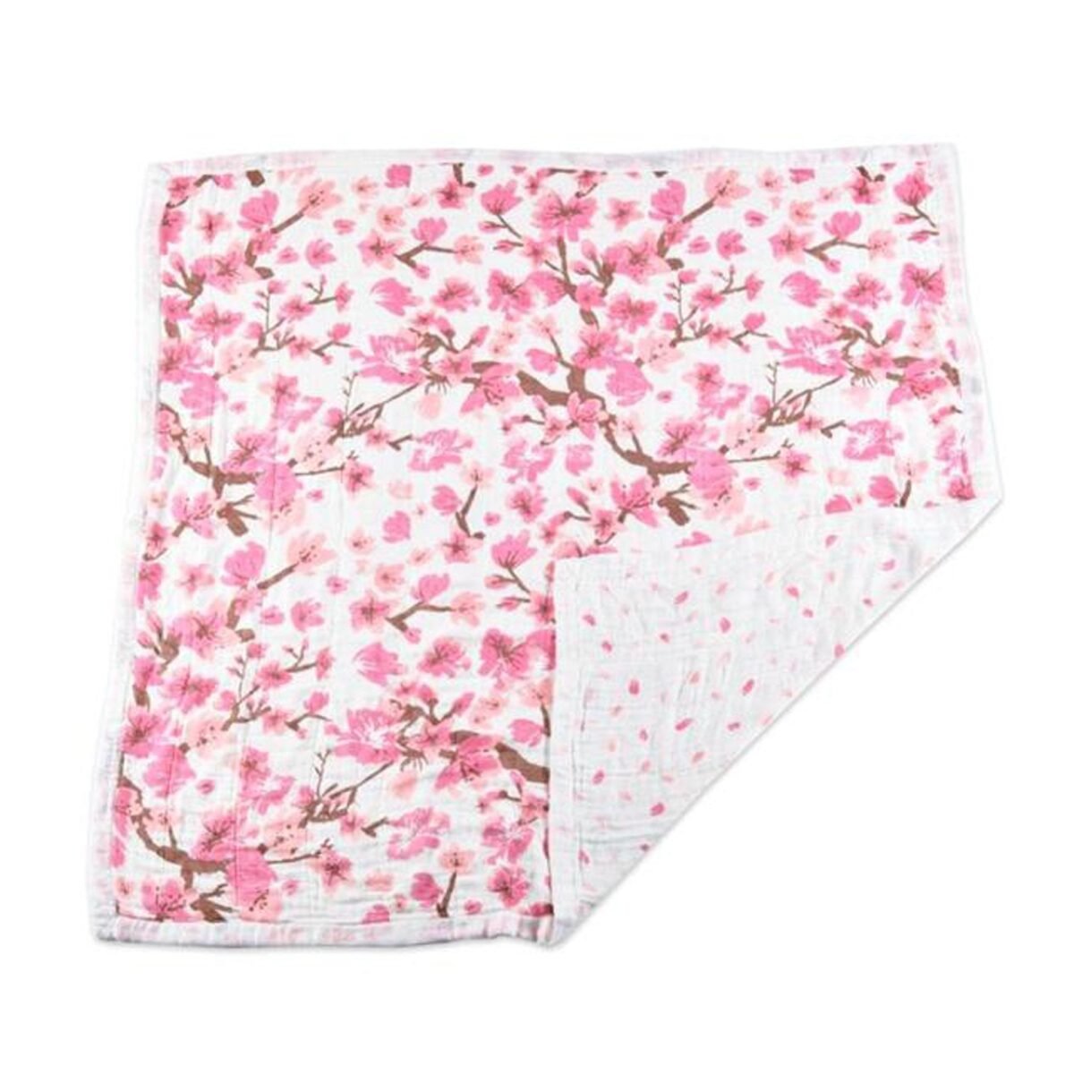 Cherry blossom bamboo muslin newcastle blanket | cloudybébé baby product