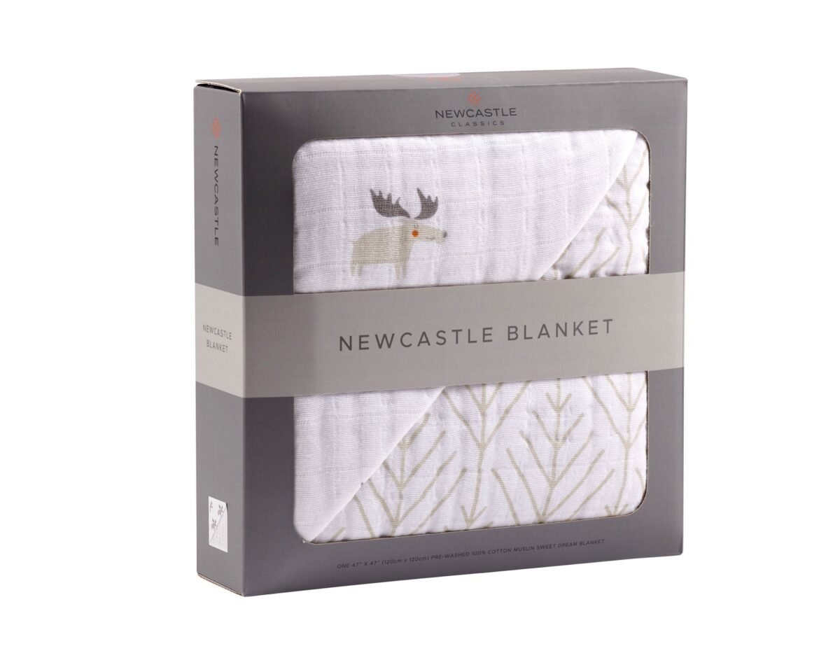 Mister moose and forest arrow cotton muslin newcastle blanket | cloudybébé baby product