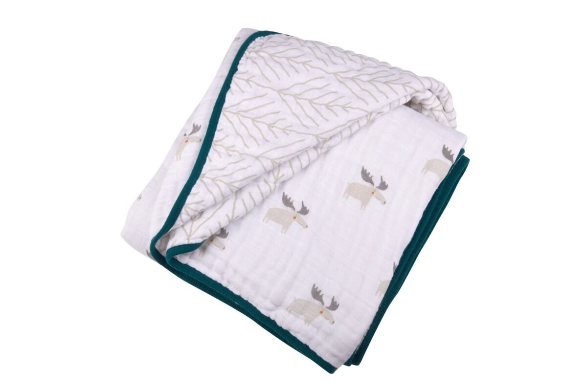 Mister moose and forest arrow cotton muslin newcastle blanket | cloudybébé baby product