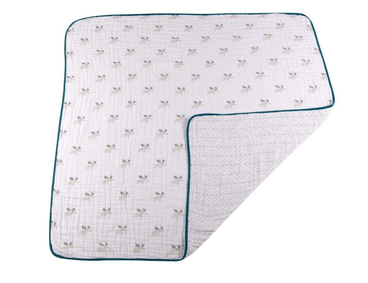 Mister moose and forest arrow cotton muslin newcastle blanket | cloudybébé baby product