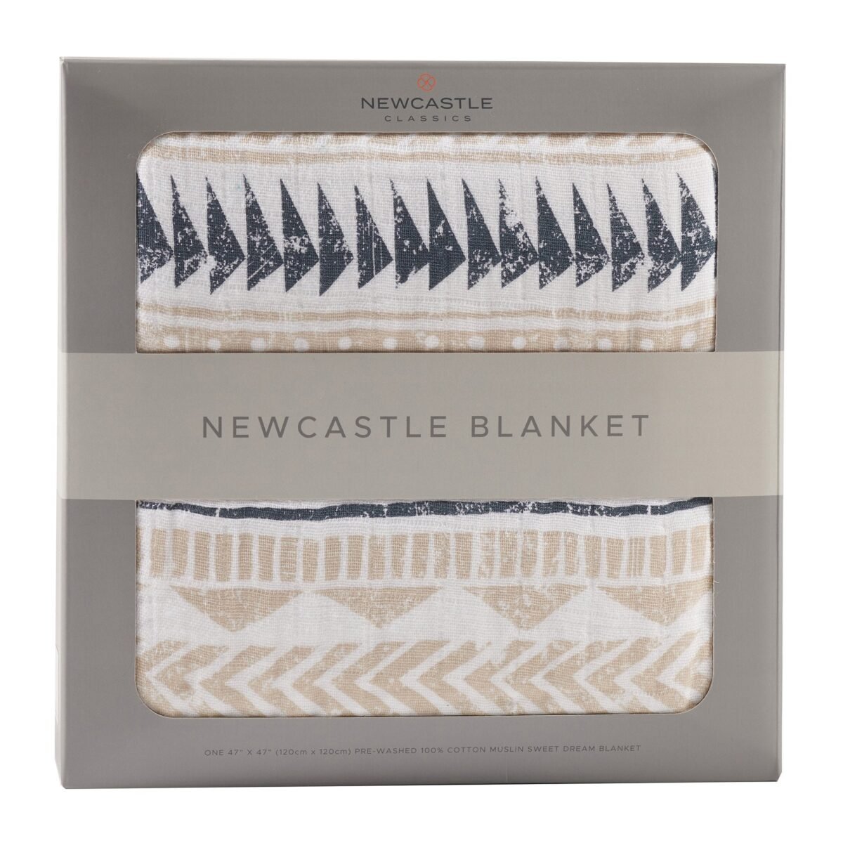 Pyramid cotton muslin newcastle blanket | cloudybébé baby product