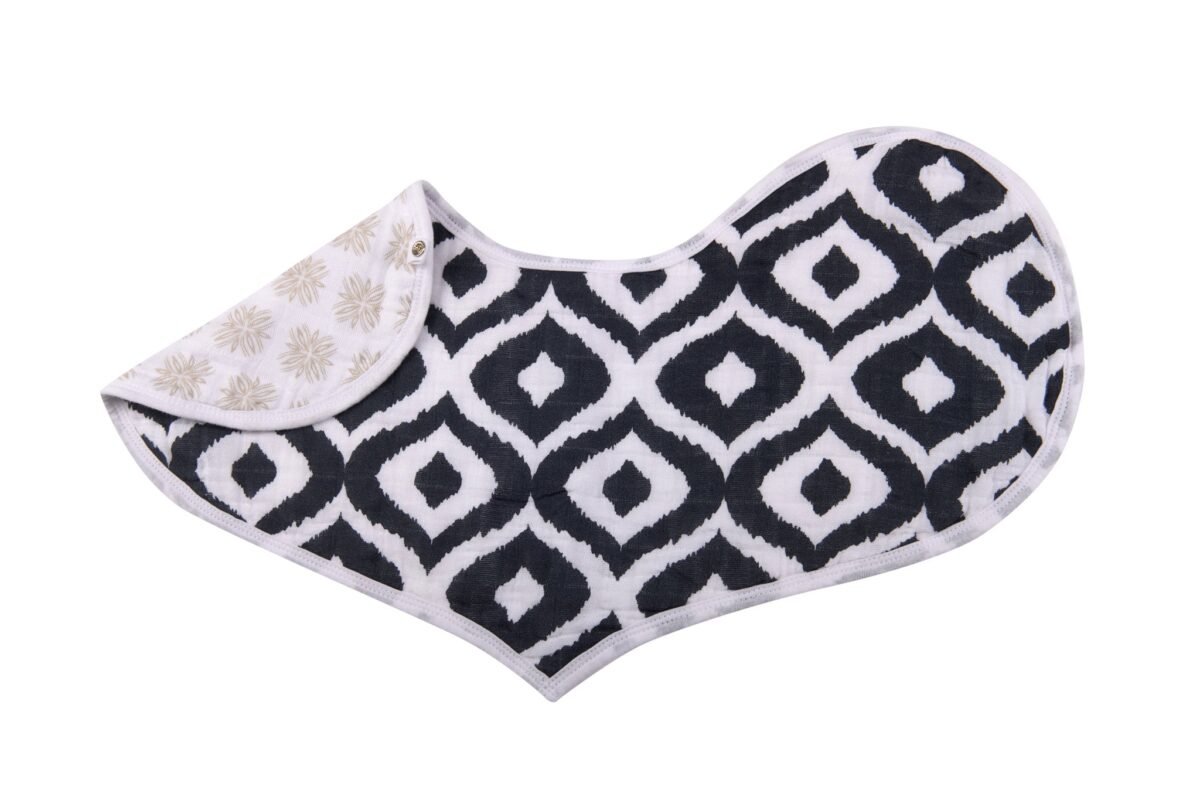 Boho flower heart cotton bibs 2pk | cloudybébé baby product