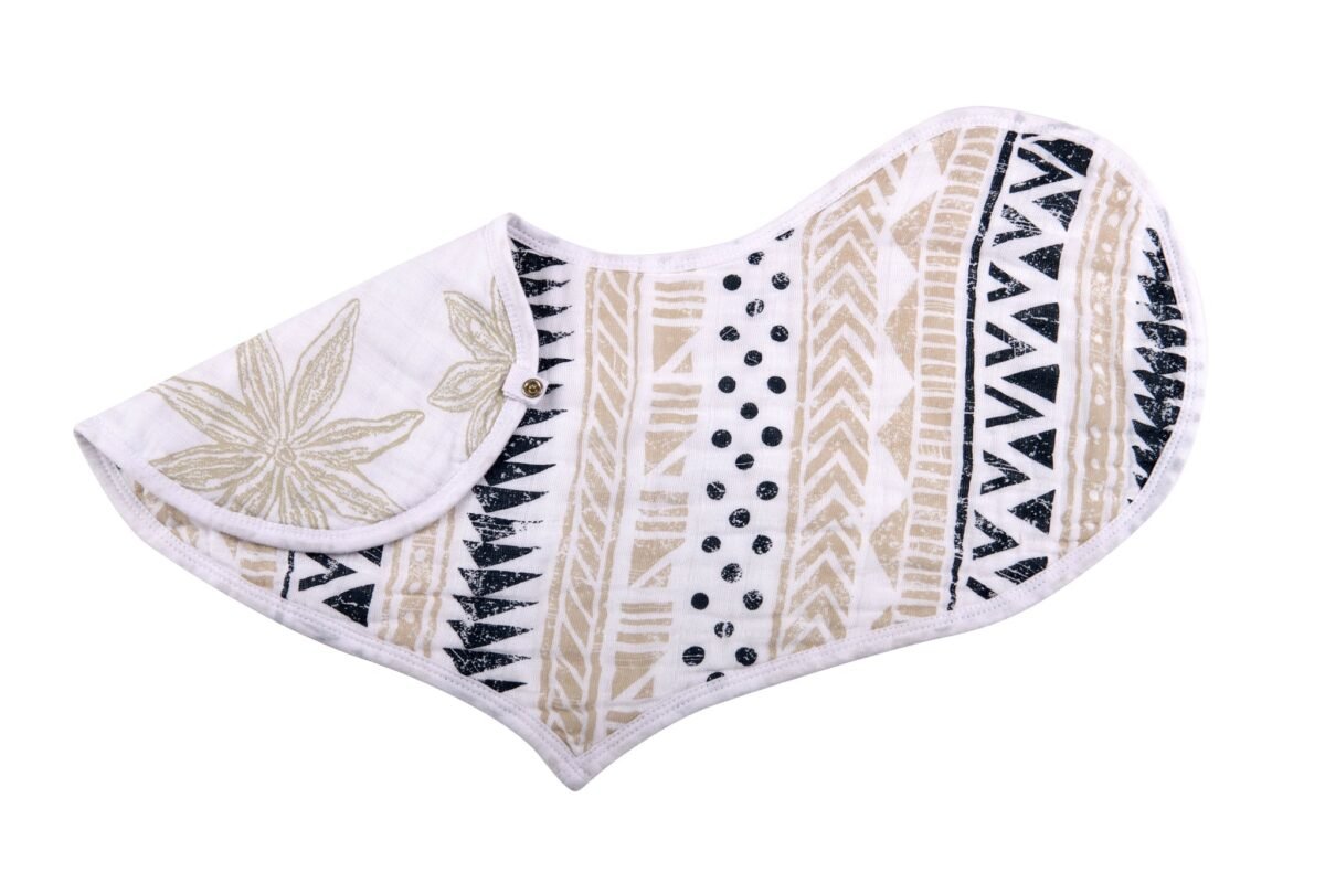Boho flower heart cotton bibs 2pk | cloudybébé baby product