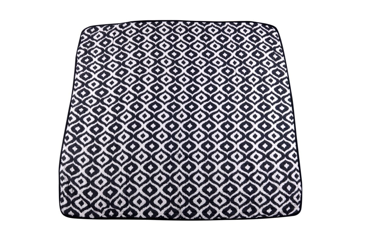 Morrocan blue and flower child cotton muslin newcastle blanket | cloudybébé baby product