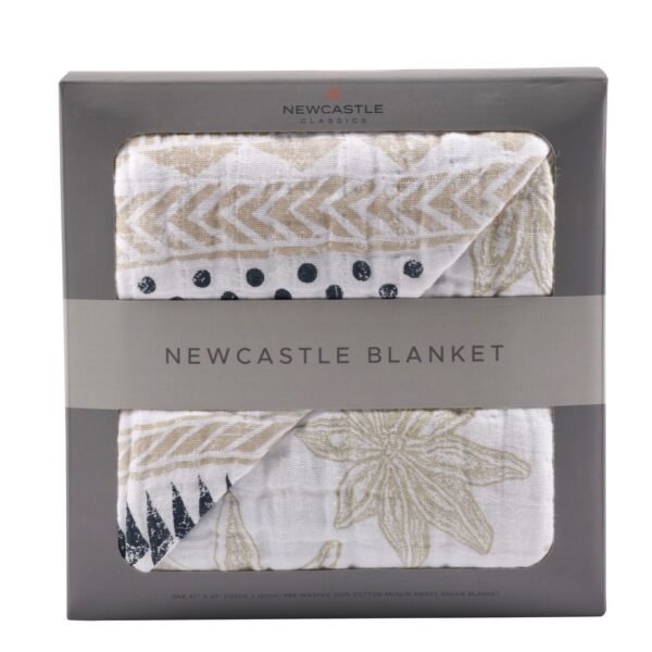 Pyramid And Boho Fields Cotton Muslin Newcastle Blanket