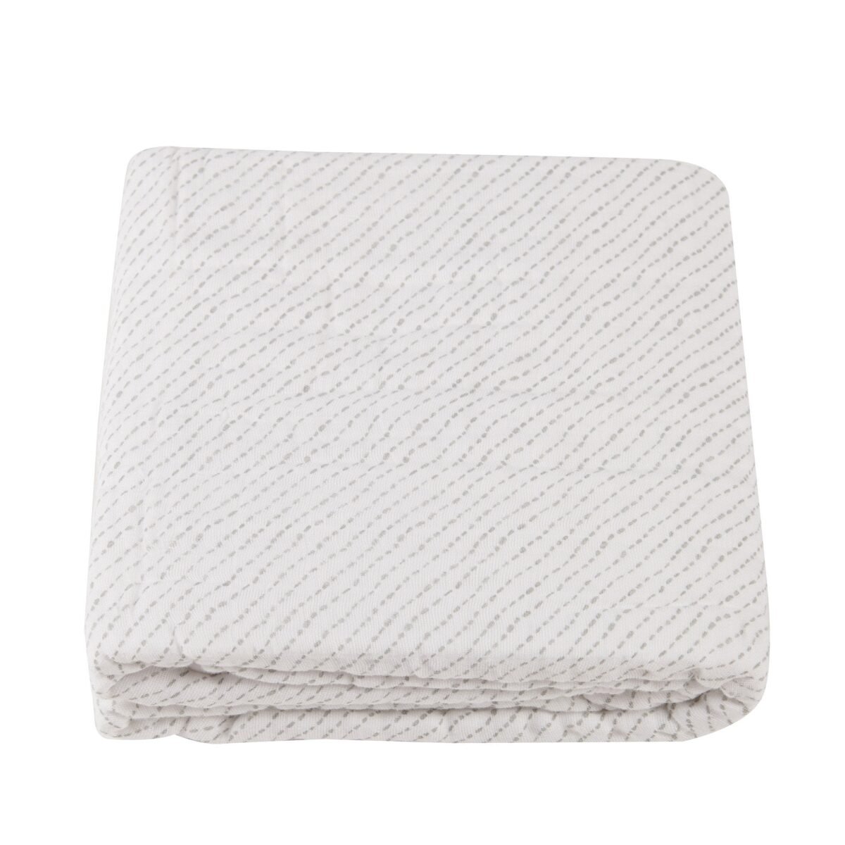 "luxurious baby blanket made of soft spotted wave cotton muslin, providing cozy comfort for newborns. Perfect blend of style and snugness. "