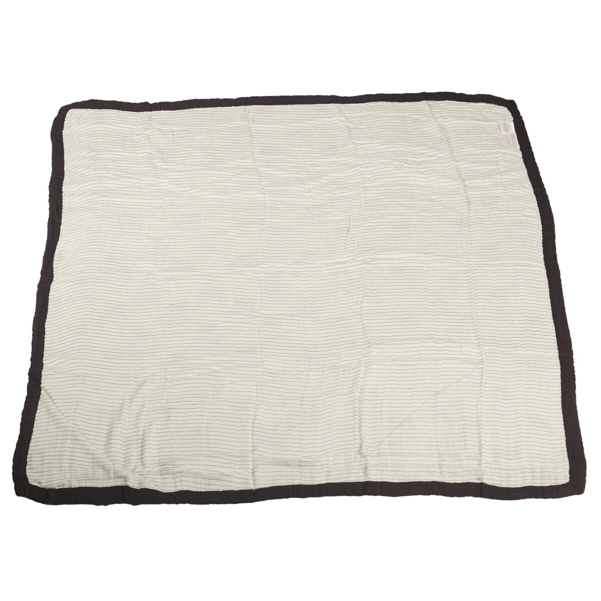 Peek-a-boo cats and pencil stripe bamboo muslin newcastle blanket | cloudybébé baby product
