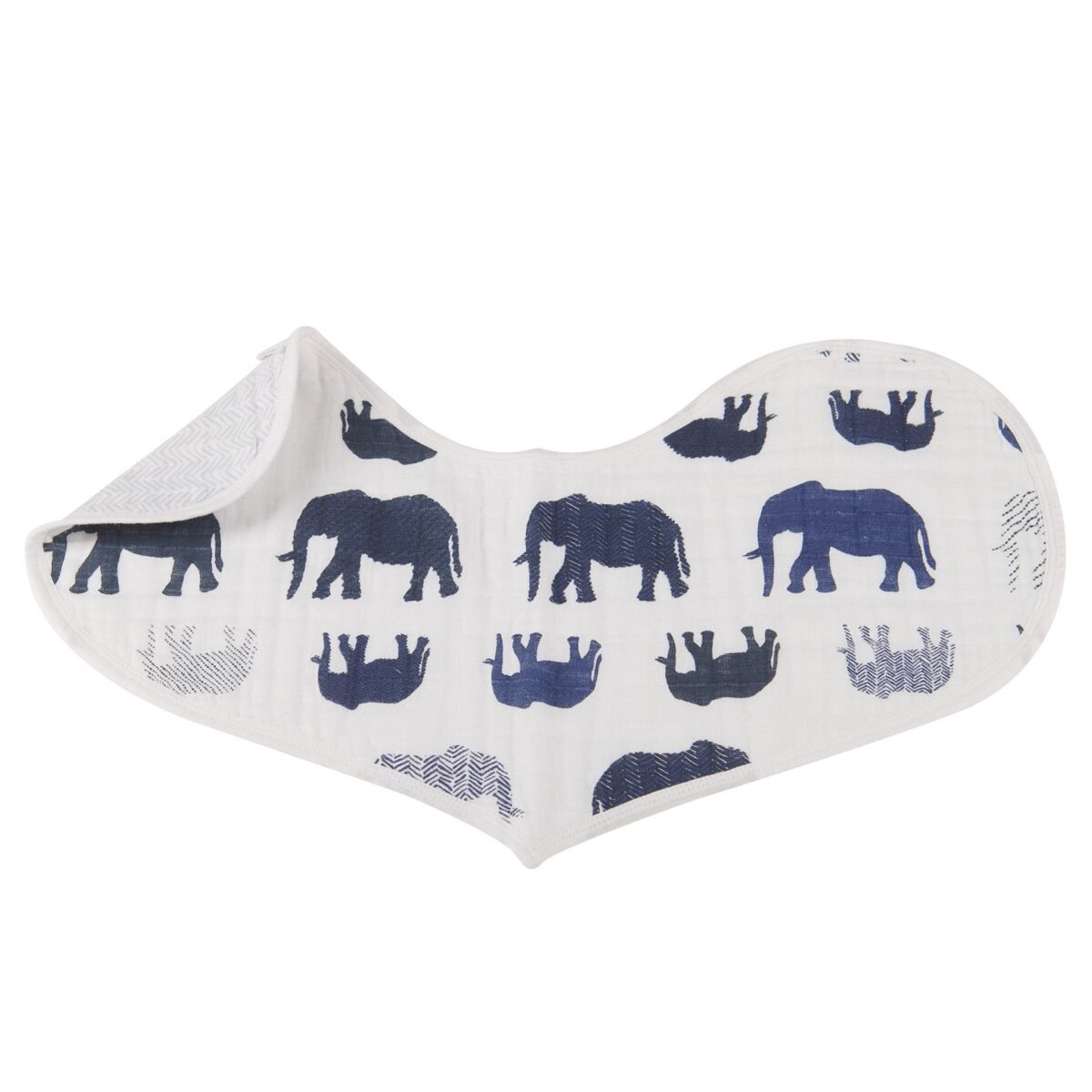 In the wild elephant cotton burp cloth bib 2pk | cloudybébé baby product