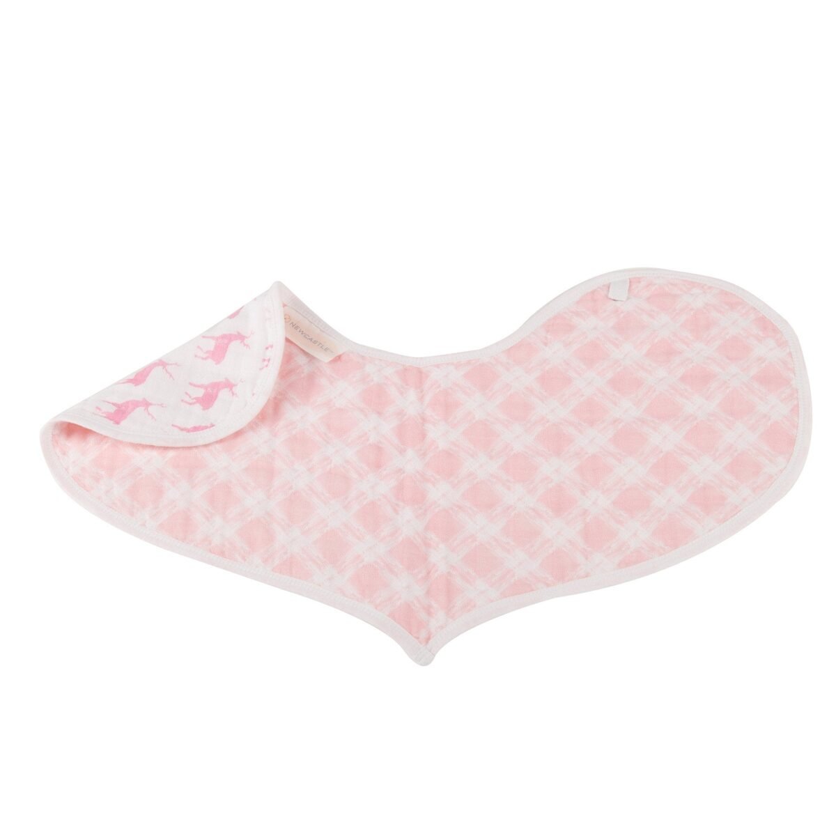 Pop of pink cotton heart bibs 2pk | cloudybébé baby product