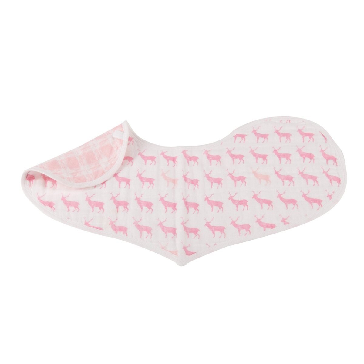 Pop of pink cotton heart bibs 2pk | cloudybébé baby product