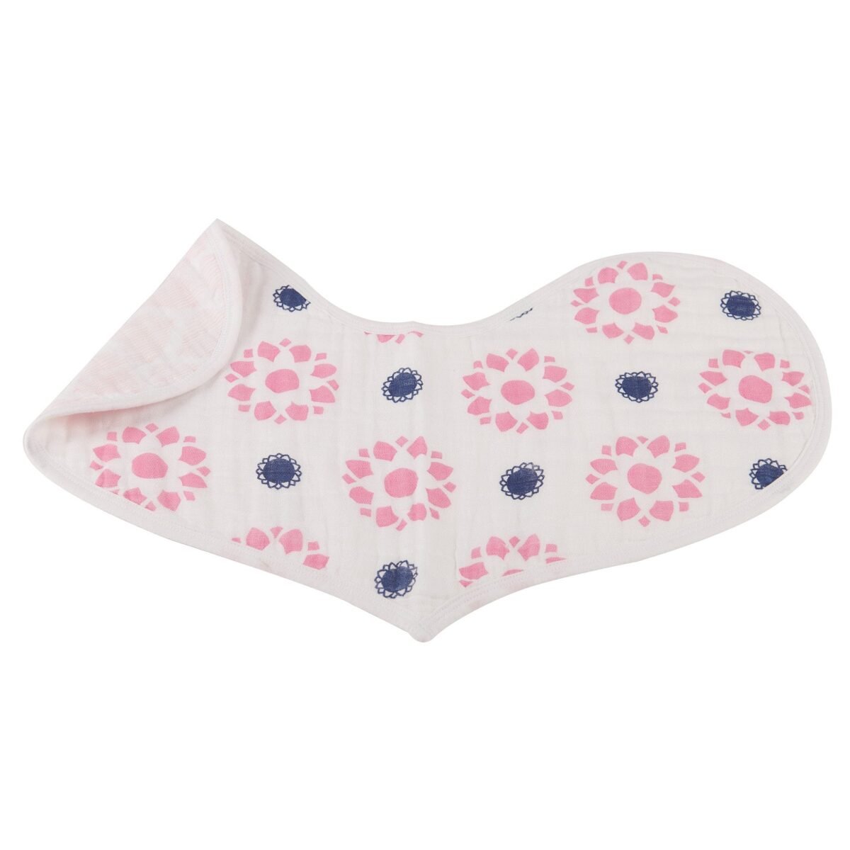 Pop of pink cotton heart bibs 2pk | cloudybébé baby product