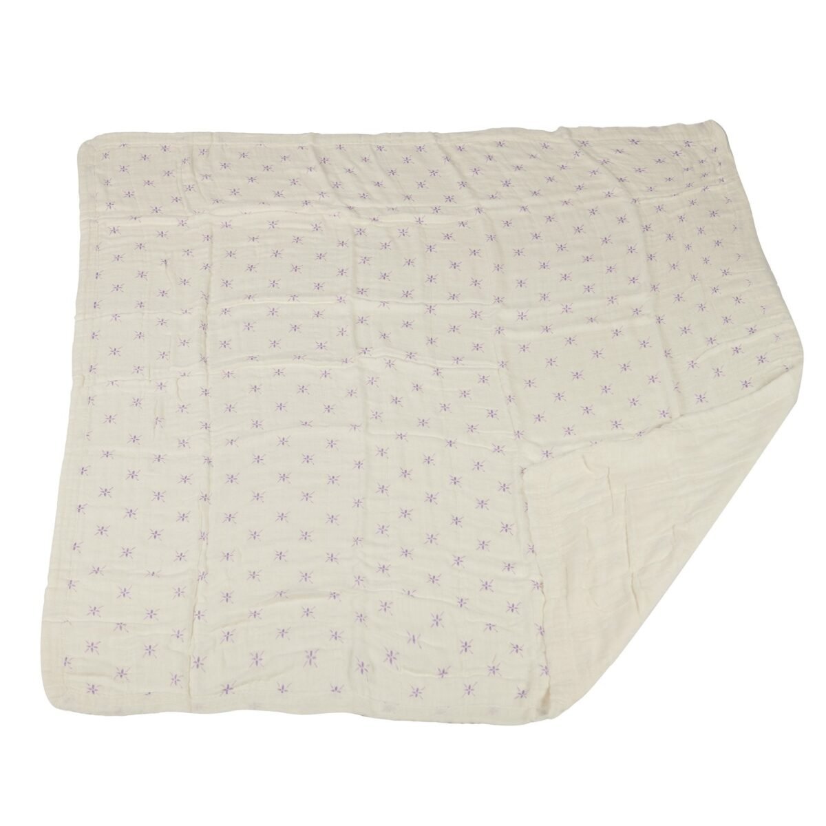 "luxurious lavender flower bamboo muslin baby blanket - soft, cozy, and breathable fabric perfect for newborns. Ideal for all seasons. "