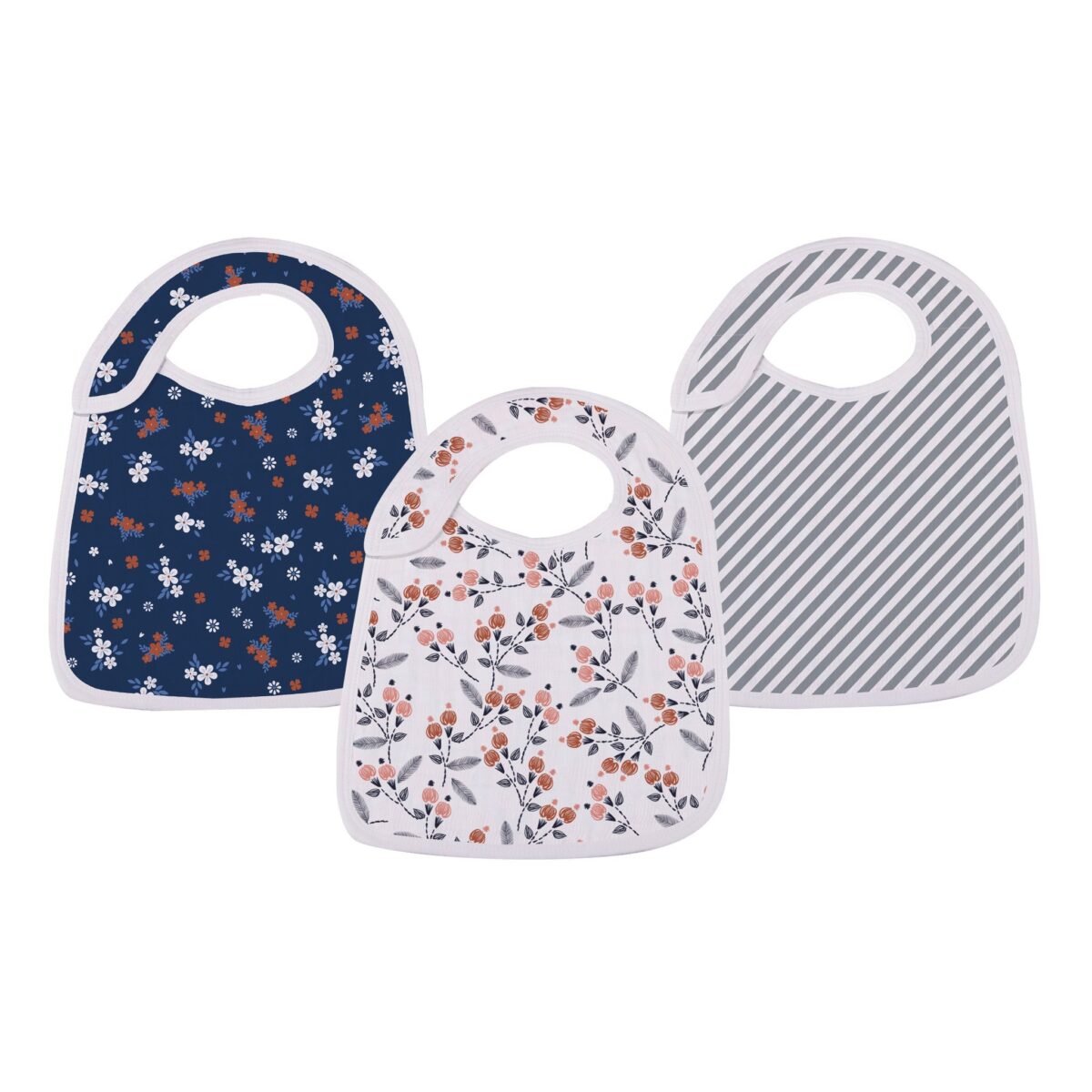 Blooms floral snap bib set of 3 | cloudybébé baby product