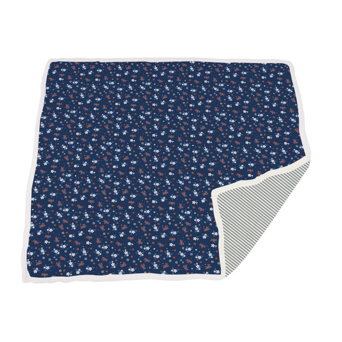 Serenity and finley stripe bamboo muslin newcastle blanket | cloudybébé baby product