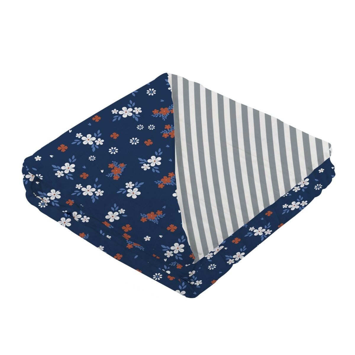 Serenity and finley stripe bamboo muslin newcastle blanket | cloudybébé baby product