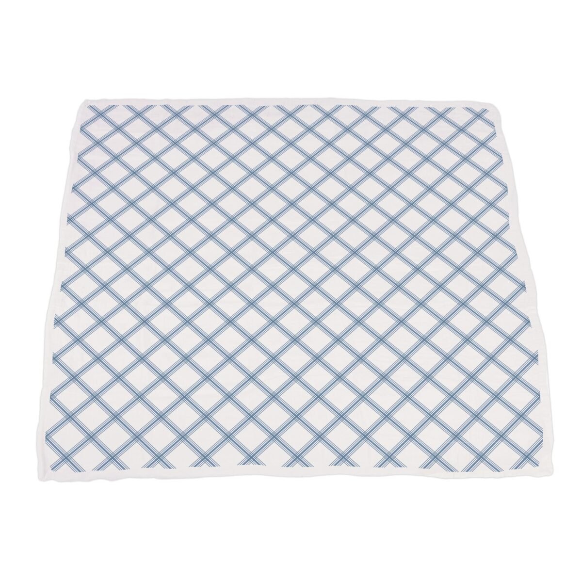 Blue and red fire trucks and buffalo check plaid newcastle blanket | cloudybébé baby product