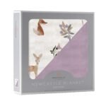 "Luxurious lavender cotton blanket for kids featuring a cozy design. Perfect for keeping your little one snug and warm. Ideal for added comfort and style. Shop now!"