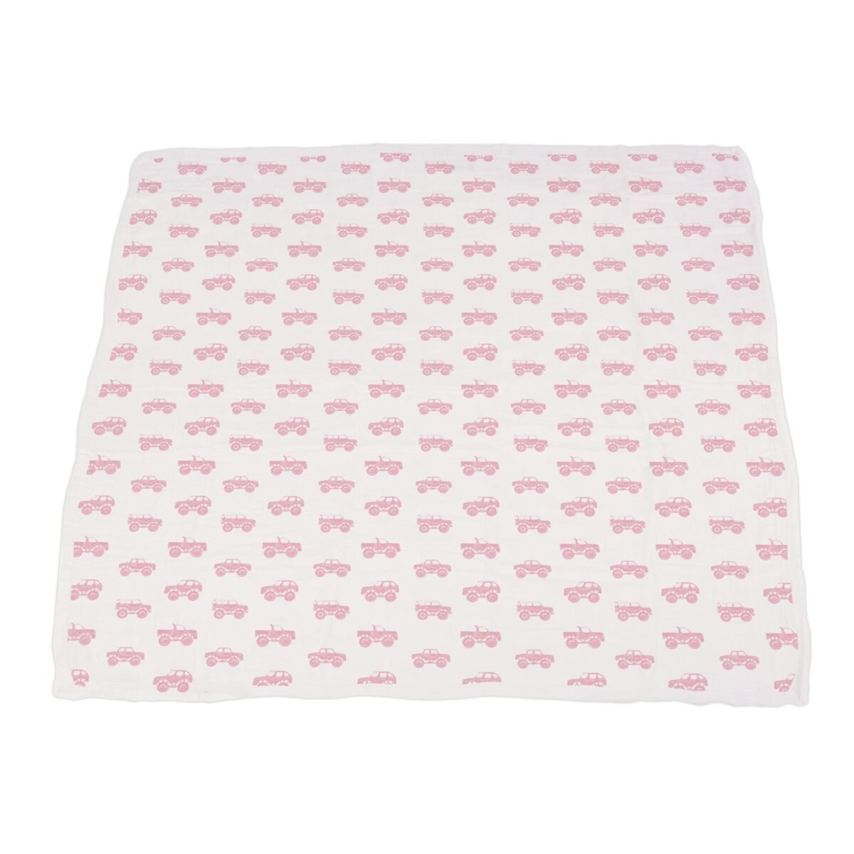 Pink monster trucks & pink polka dot bamboo newcastle blanket | cloudybébé baby product