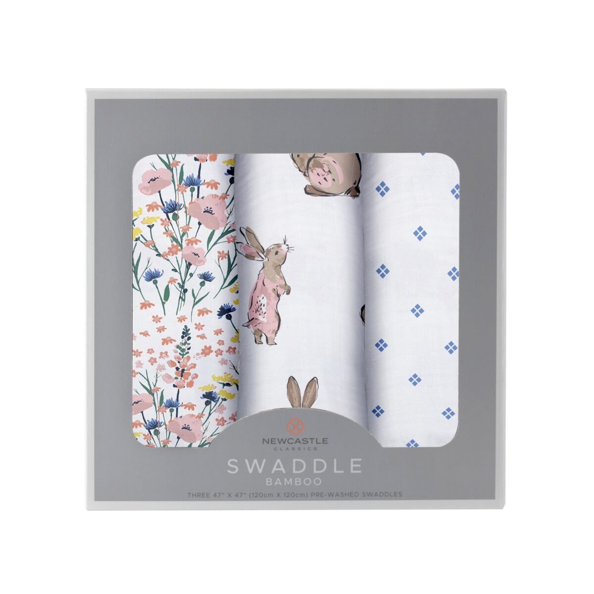 Wildflowers bamboo swaddles 3 pack | cloudybébé baby product
