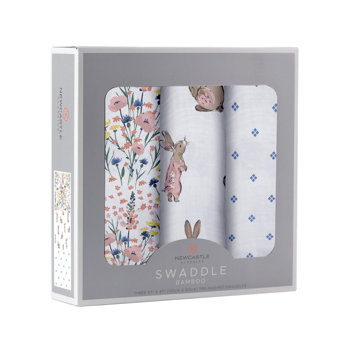 Wildflowers bamboo swaddles 3 pack | cloudybébé baby product