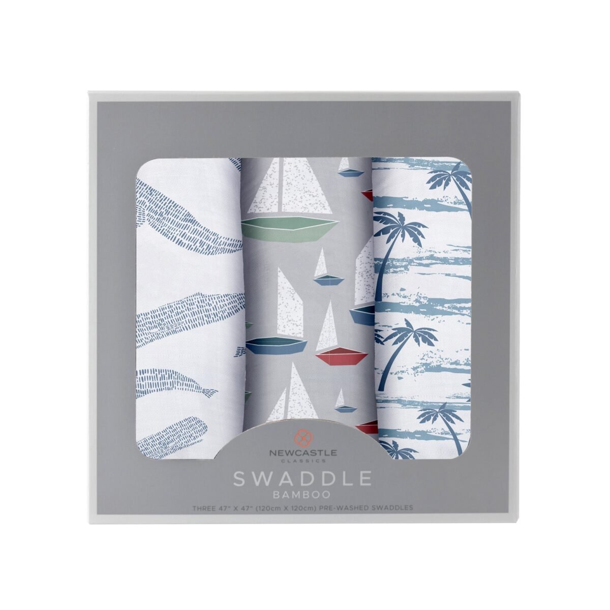 Ocean tides bamboo swaddle 3 pack | cloudybébé baby product