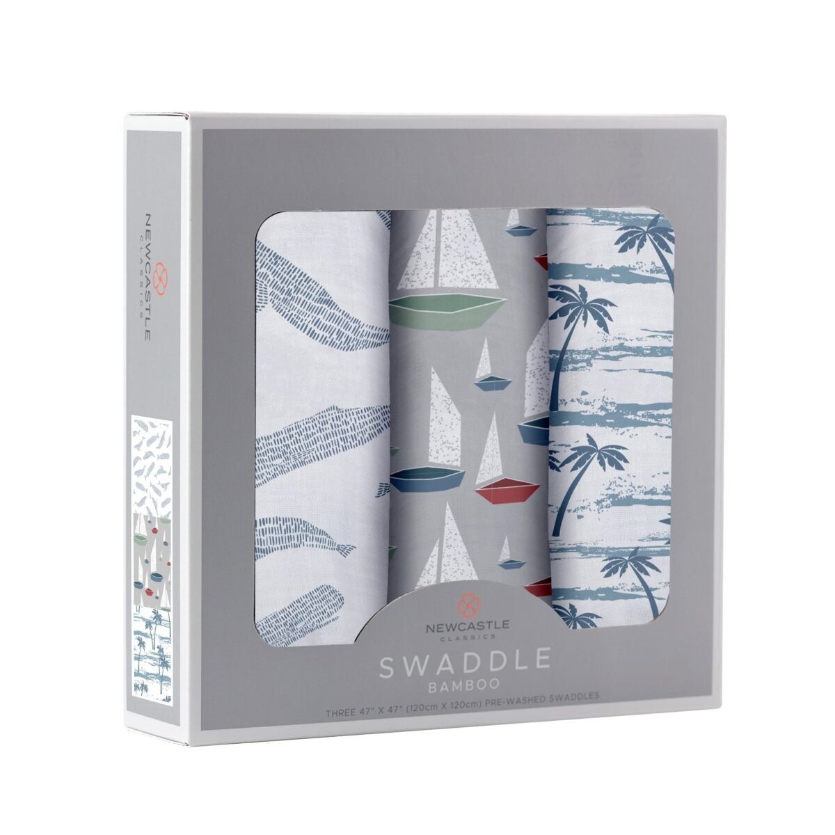 Ocean tides bamboo swaddle 3 pack | cloudybébé baby product