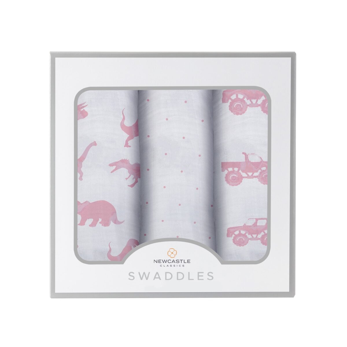 Pretty in pink bamboo muslin swaddle 3pk | cloudybébé baby product