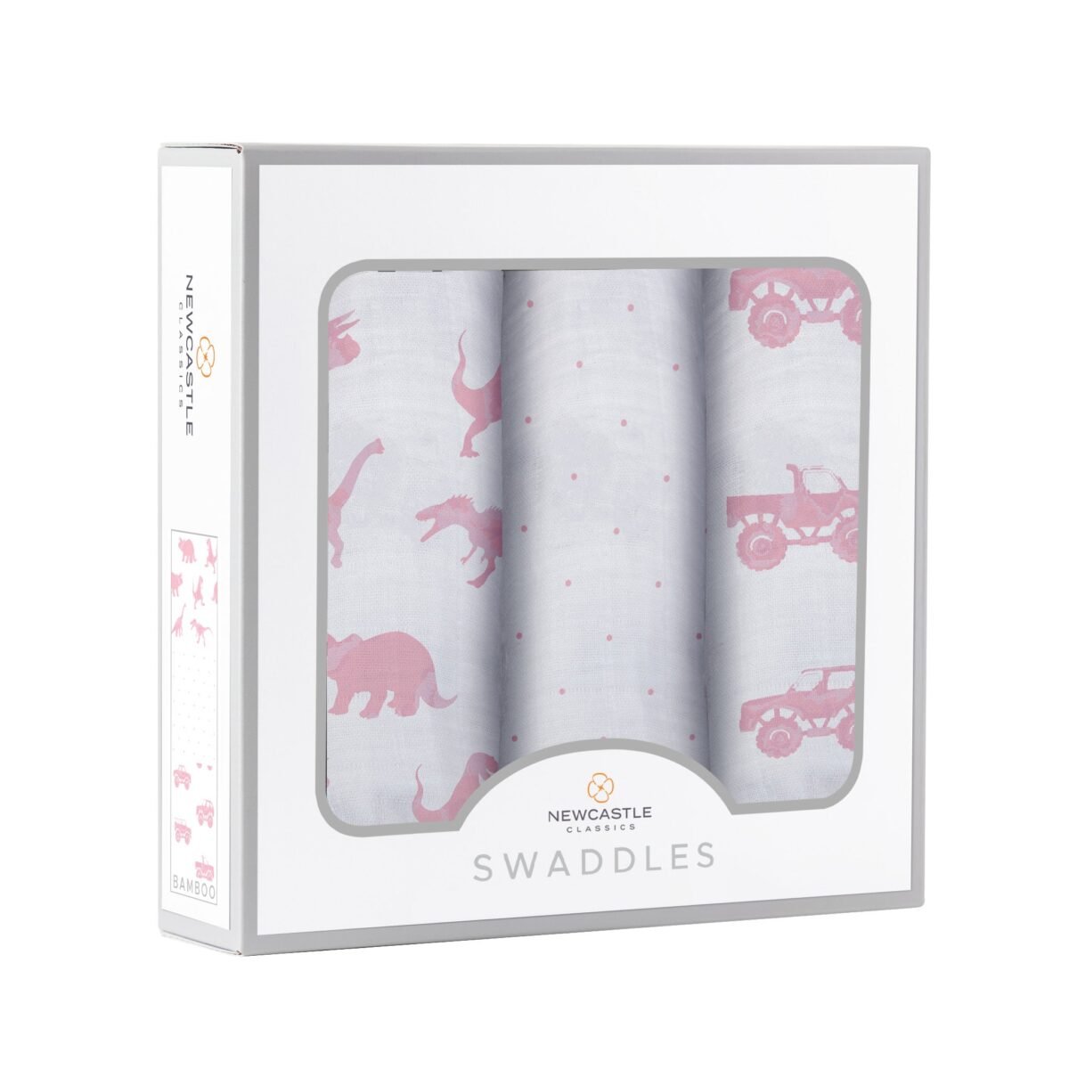 Pretty in pink bamboo muslin swaddle 3pk | cloudybébé baby product