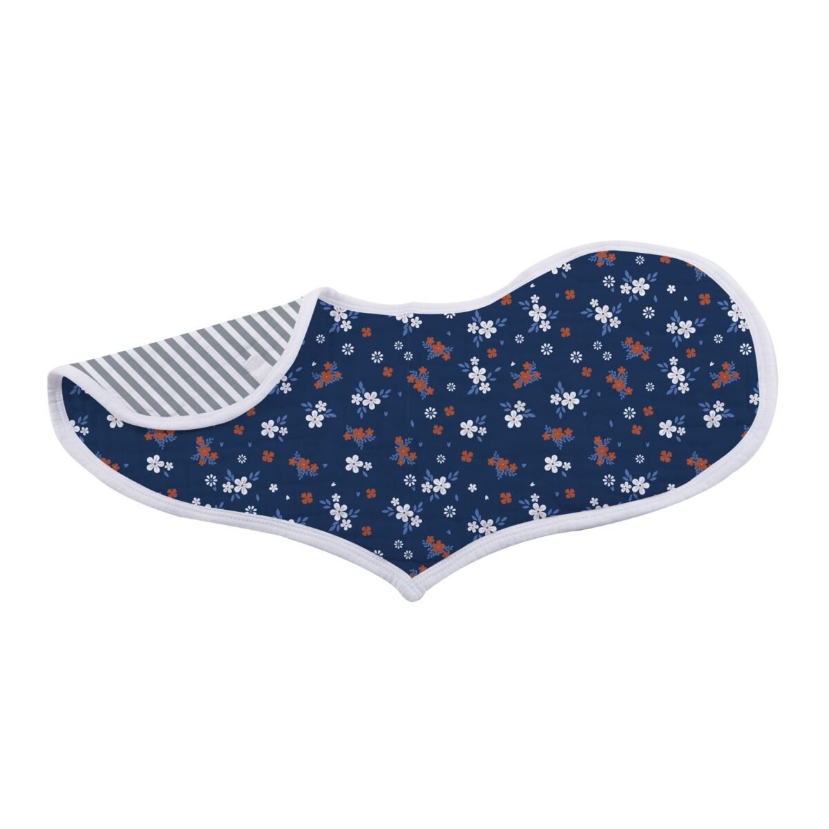 Blooms floral bamboo heart bib 2pk | cloudybébé baby product