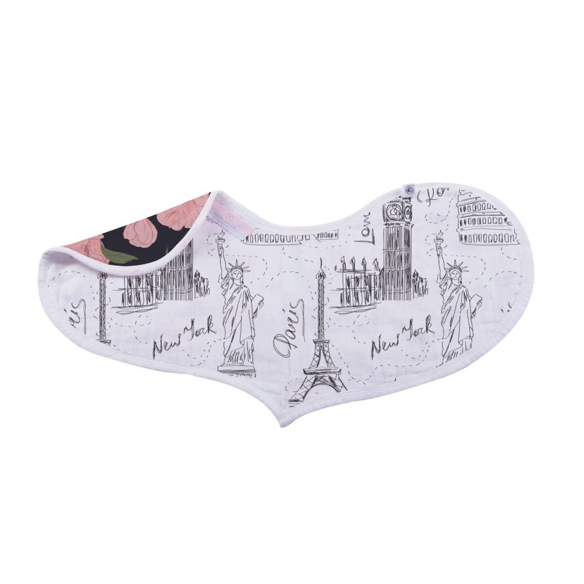 London, paris, new york heart bibs - set of 2 | cloudybébé baby product