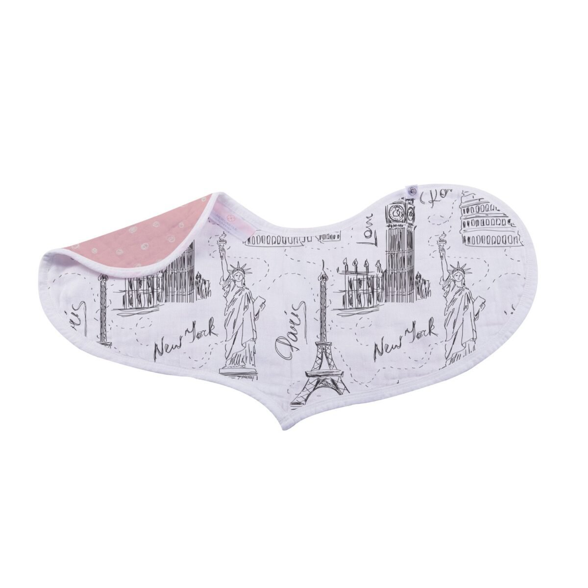London, paris, new york heart bibs - set of 2 | cloudybébé baby product