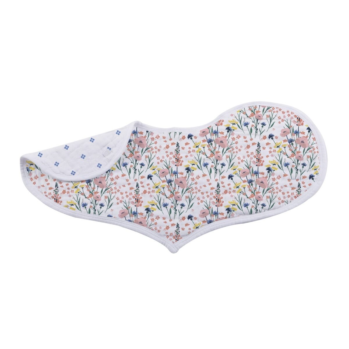 Wildflowers bamboo heart bib 2pk | cloudybébé baby product