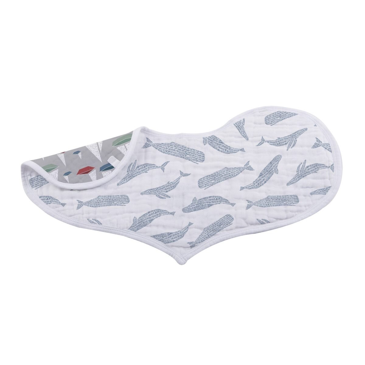 Ocean tides bamboo burp cloth/heart bib 2pk | cloudybébé baby product