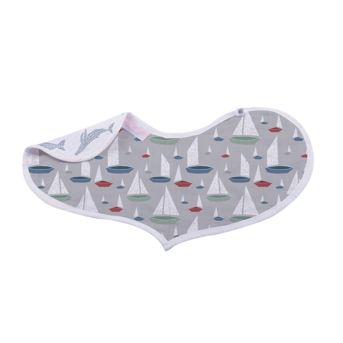Ocean tides bamboo burp cloth/heart bib 2pk | cloudybébé baby product
