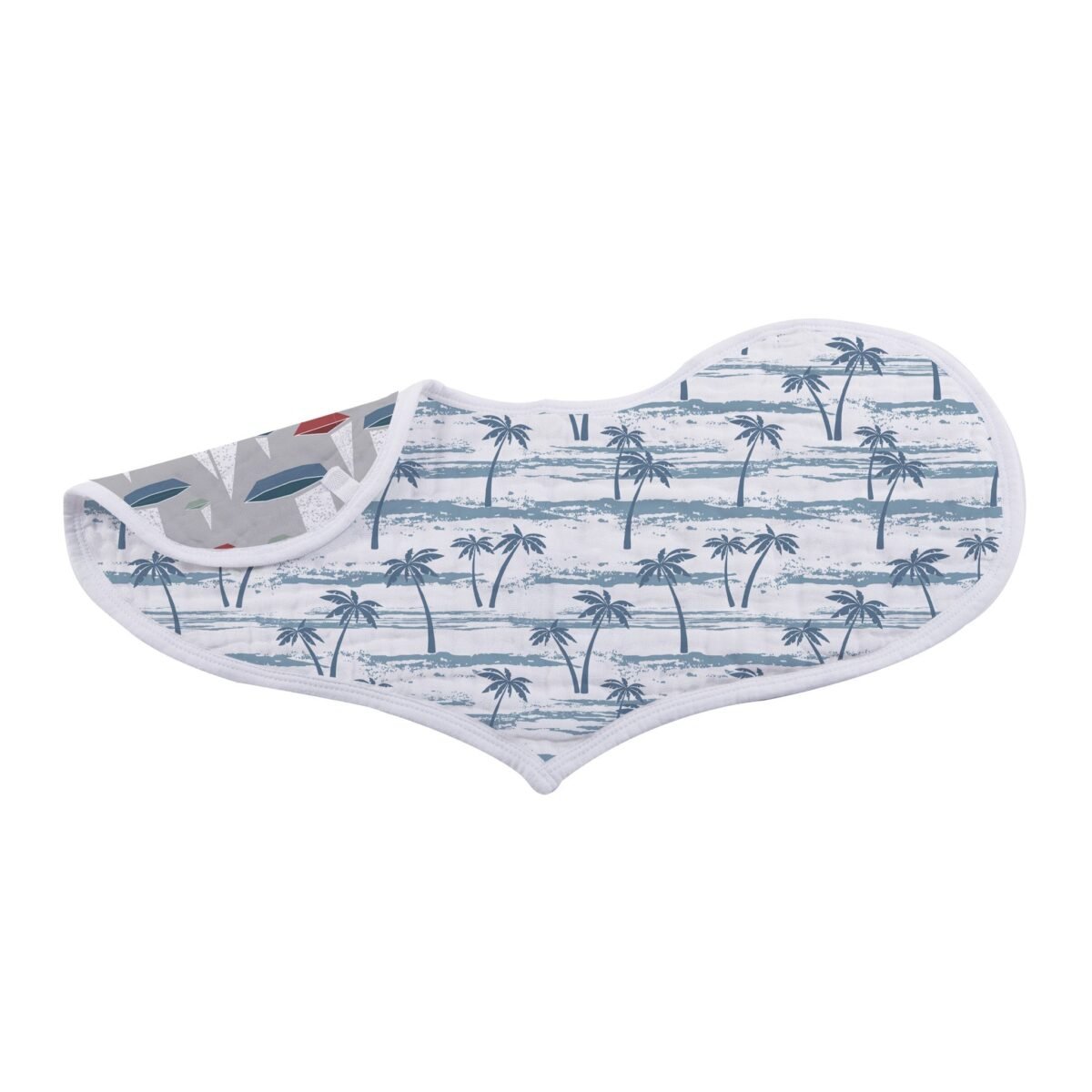 Ocean tides bamboo burp cloth/heart bib 2pk | cloudybébé baby product