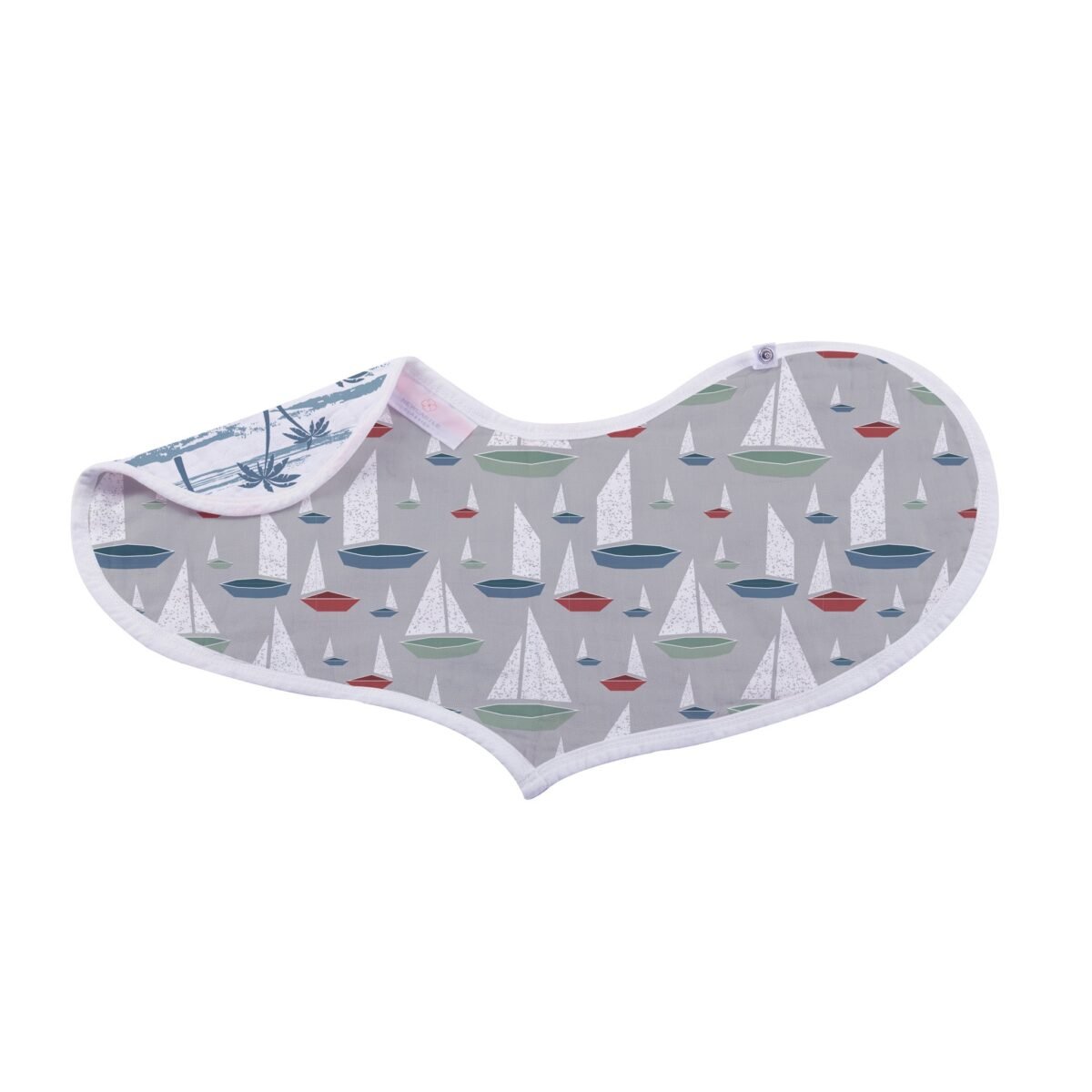 Ocean tides bamboo burp cloth/heart bib 2pk | cloudybébé baby product