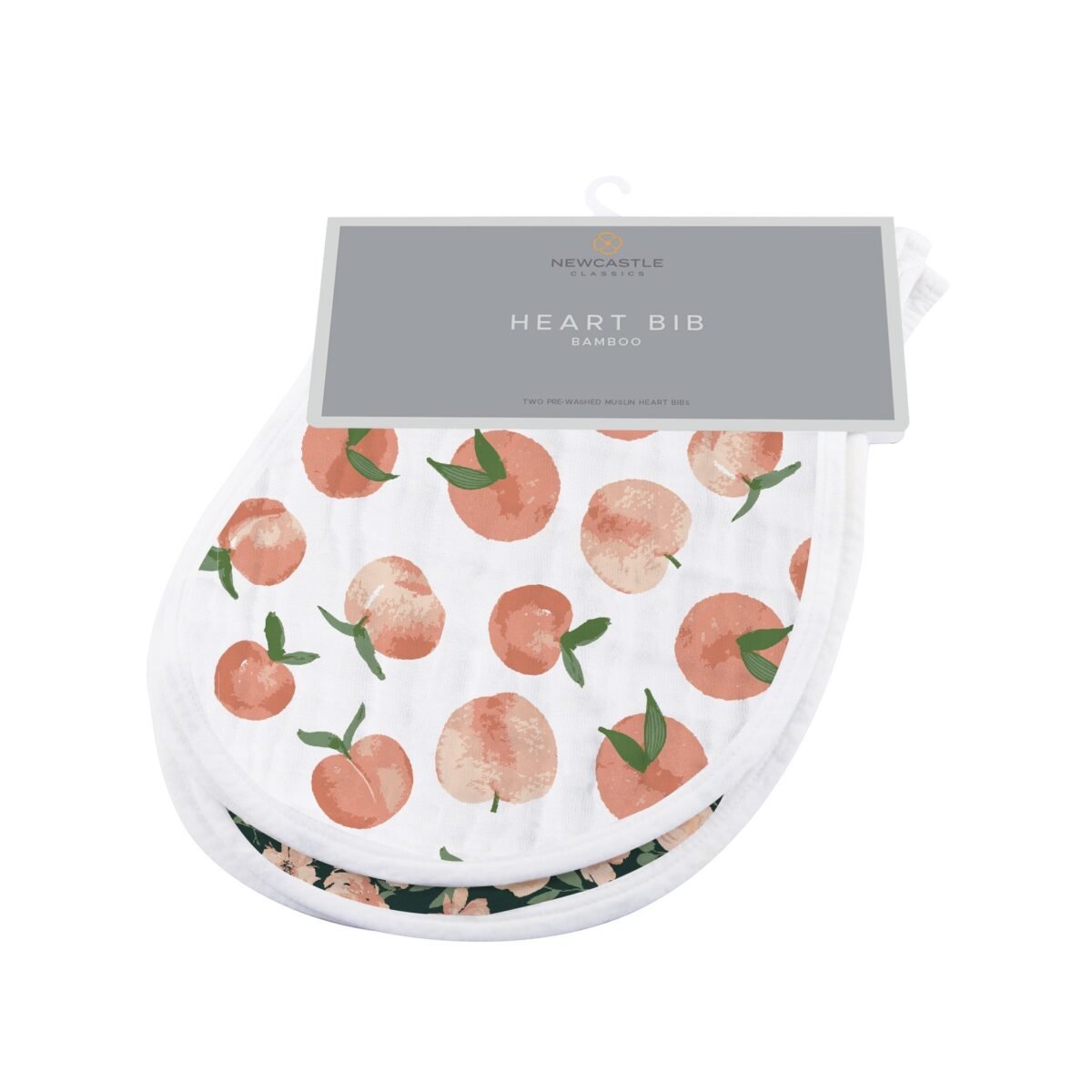 Canyon sunset bamboo heart bib 2pk | cloudybébé baby product