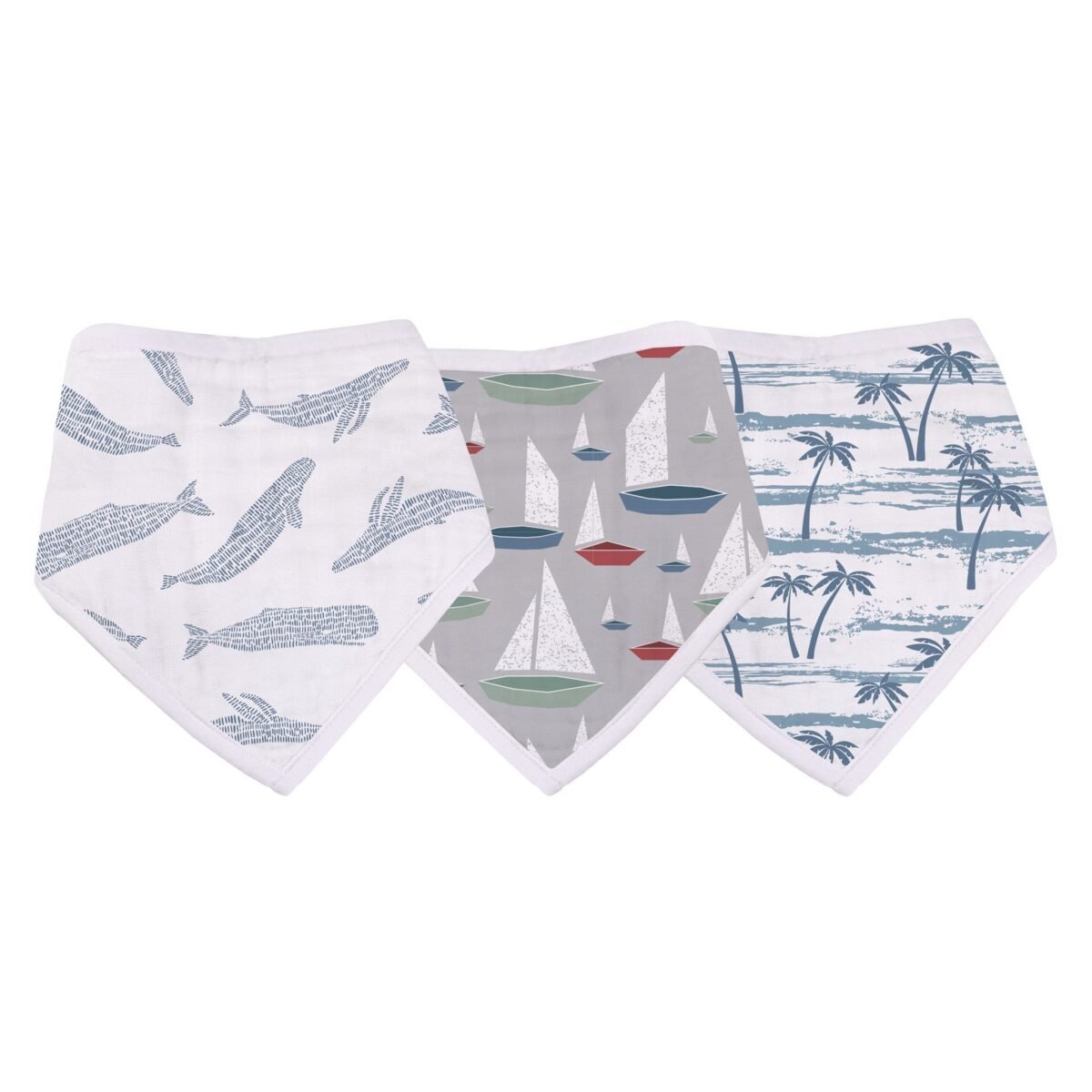 Ocean tides bamboo bandana bibs 3pk | cloudybébé baby product