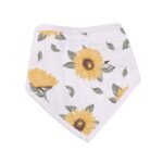"Luxurious Bamboo Bandana Bibs in vibrant Sunrise to Sunset colors collection for newborns, a must-have for style and practicality. Perfect for meal times and everyday wear."
